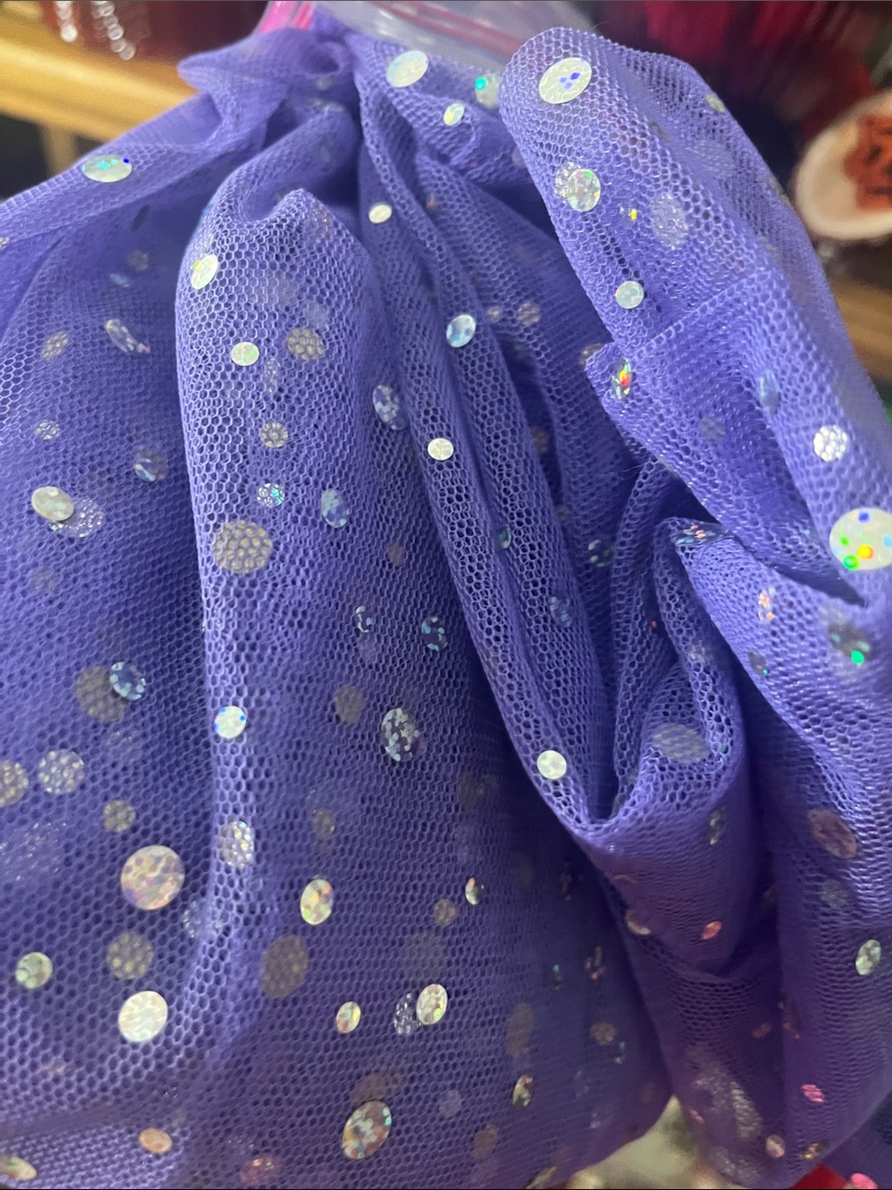 Purple Sequin Dot Curtain panel